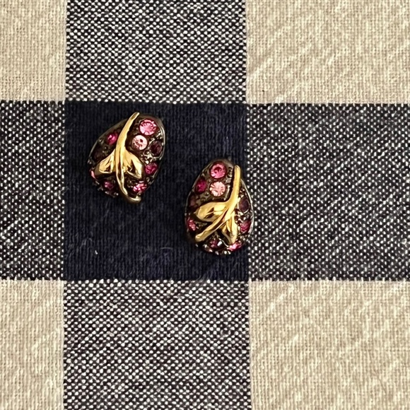 NWT Vintage Joan Rivers Midnight Garden Earrings - Picture 4 of 8